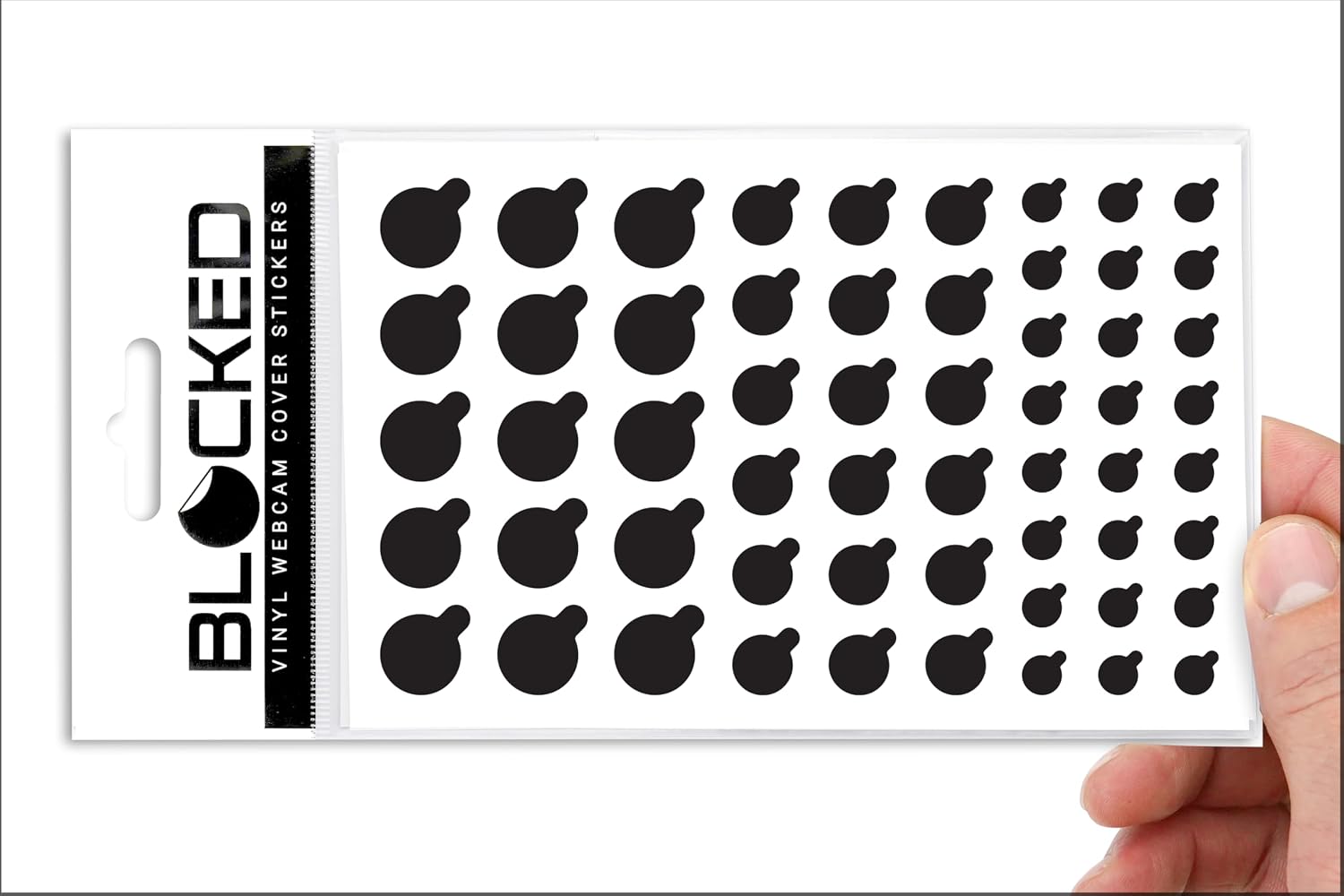 Blocked Original Vinyl Webcam Cover Stickers | Restickable & Stackable Privacy Covers | for All Camera-endable