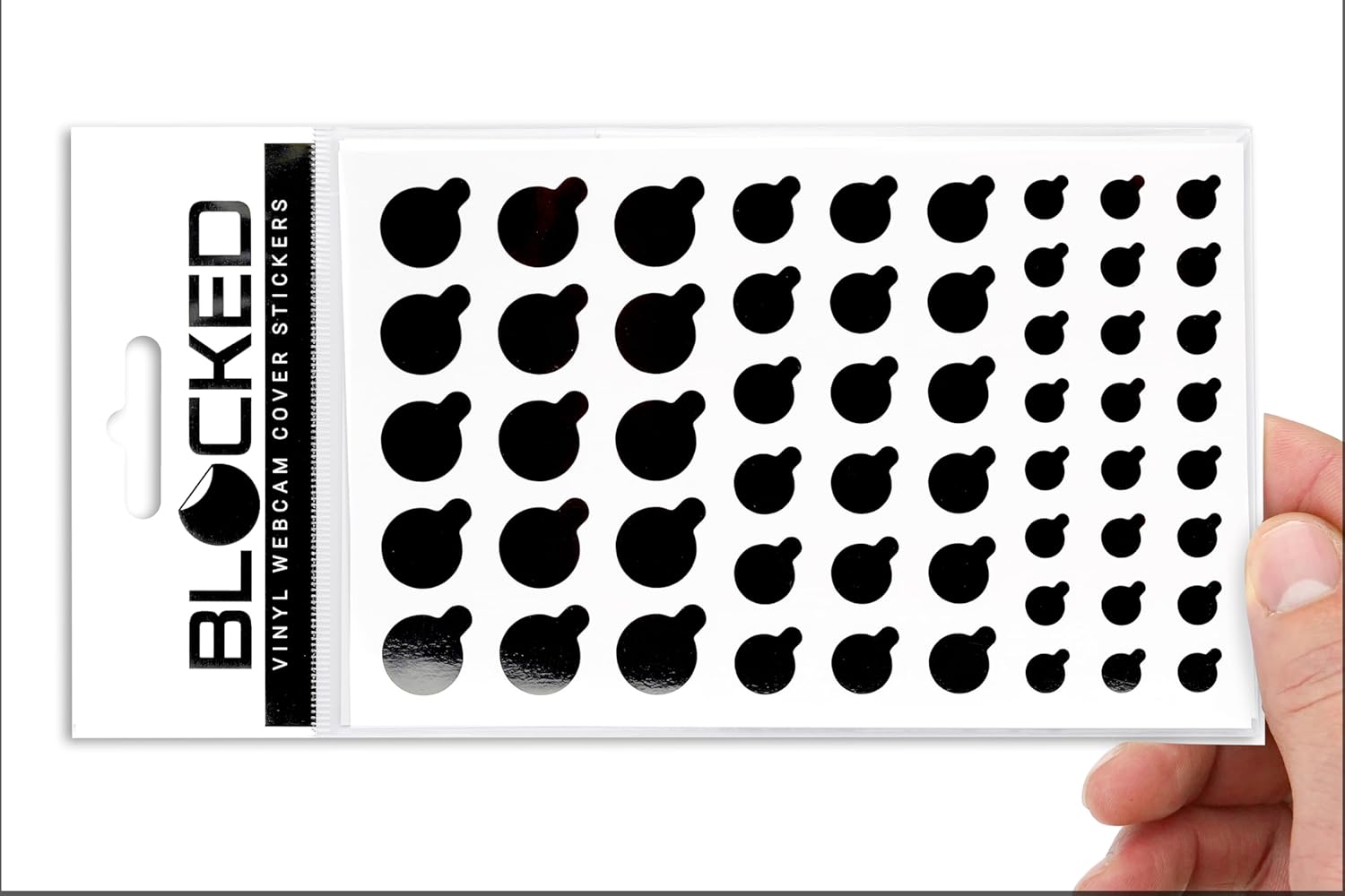 Blocked Original Vinyl Webcam Cover Stickers | Restickable & Stackable Privacy Covers | for All Camera-endable - view 7