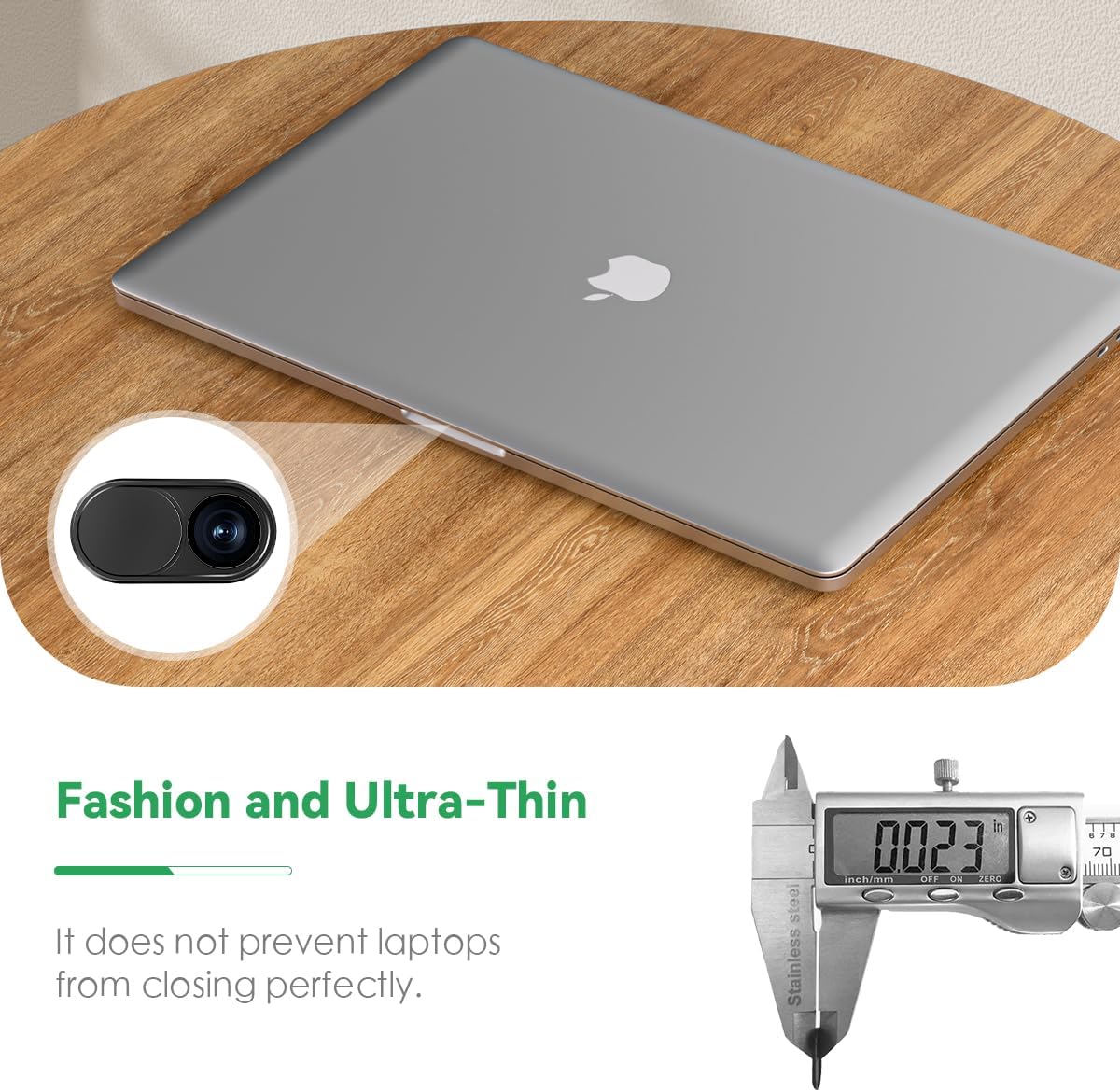 CloudValley Laptop Camera Cover Slide, Metal 0.023 Inch Ultra-Thin, 2 Packs | Web Webcam Cover for MacBook Pro - view 4