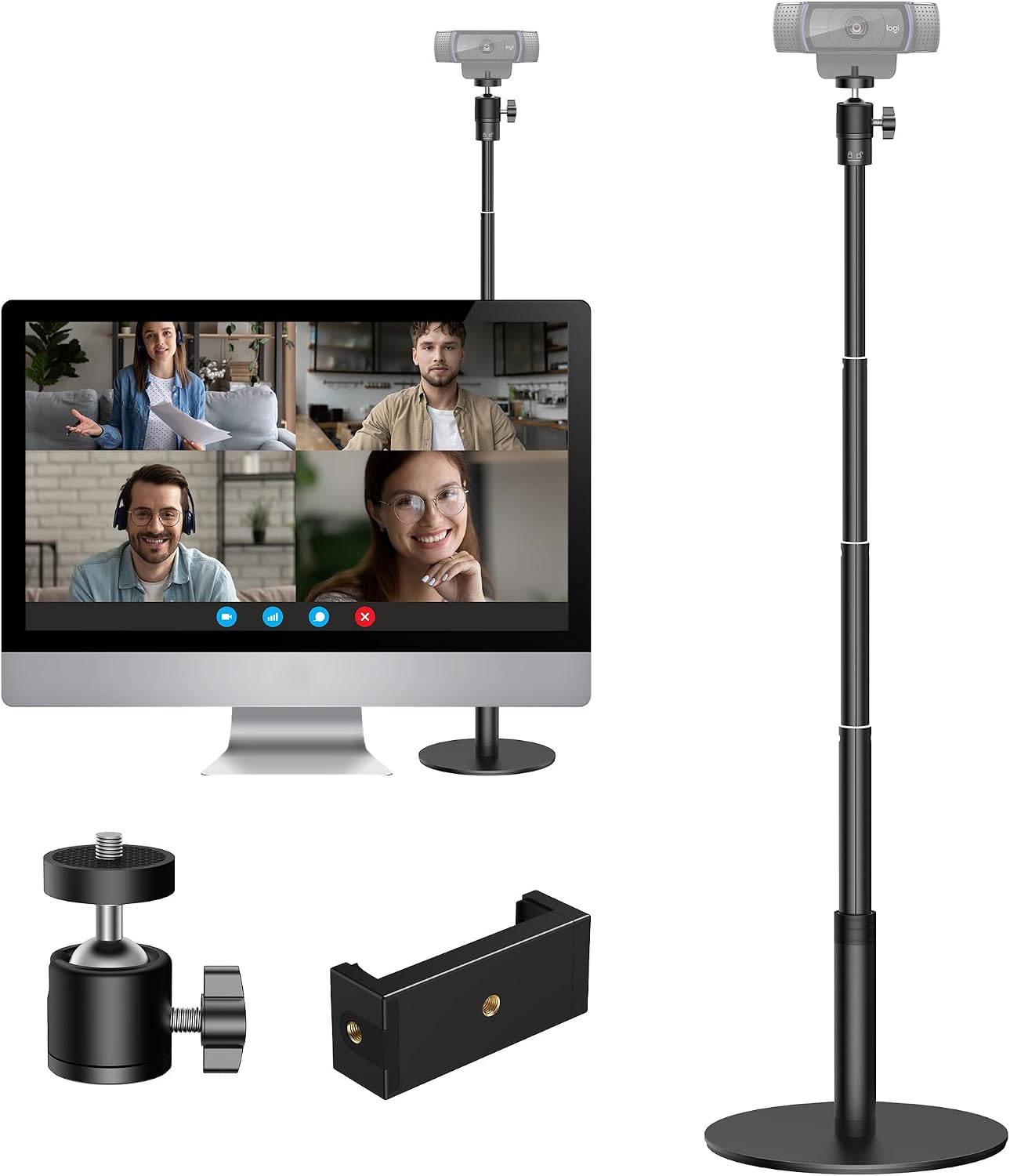 InnoGear Webcam Stand Arm for Desk Camera Mount Holder for Logitech Webcam | for C922 C930e C920S C920 C615 C9 - view 12