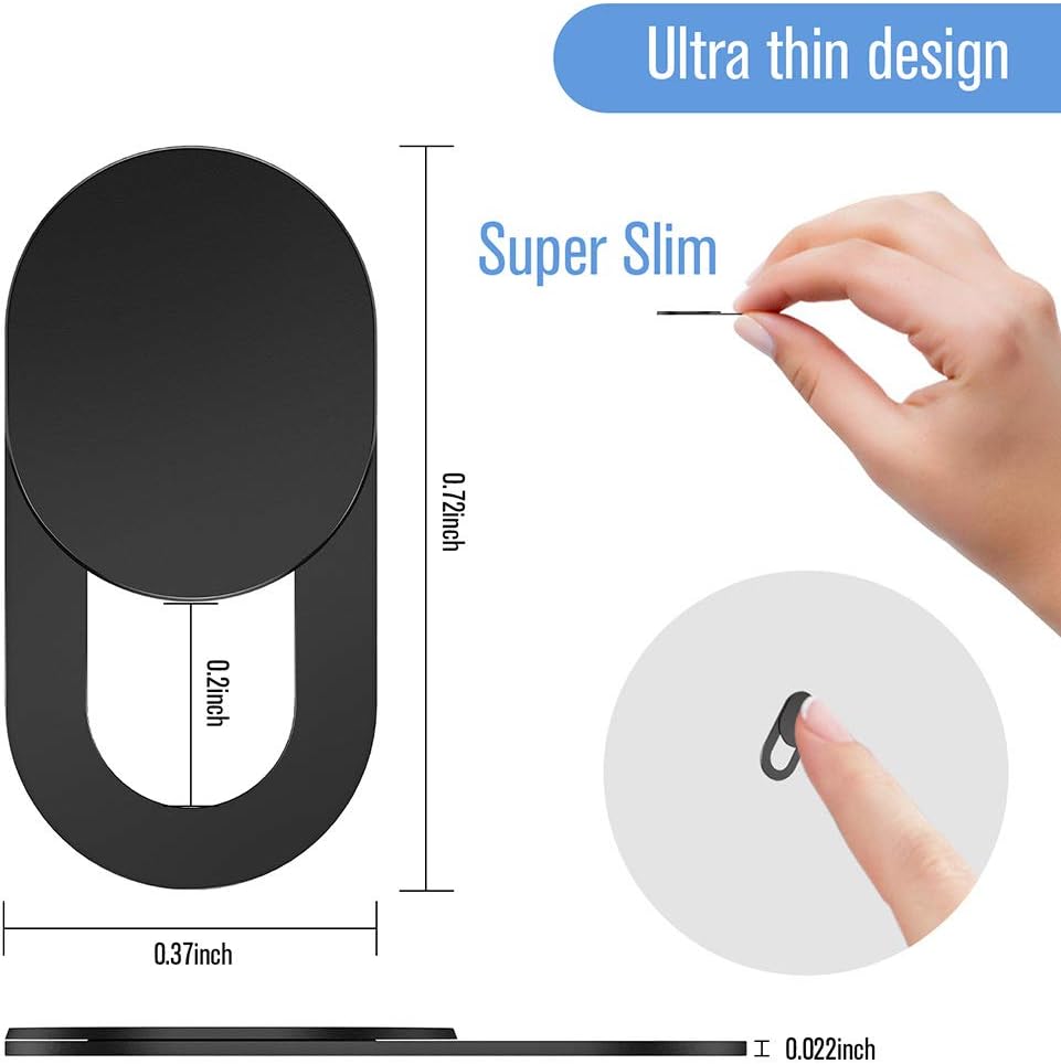 Laptop Camera Cover Slide, 6 Pack Ultra-Thin 0.022in Webcam Cover Blocker | Web Camera Cover for Laptops,Compu - view 2