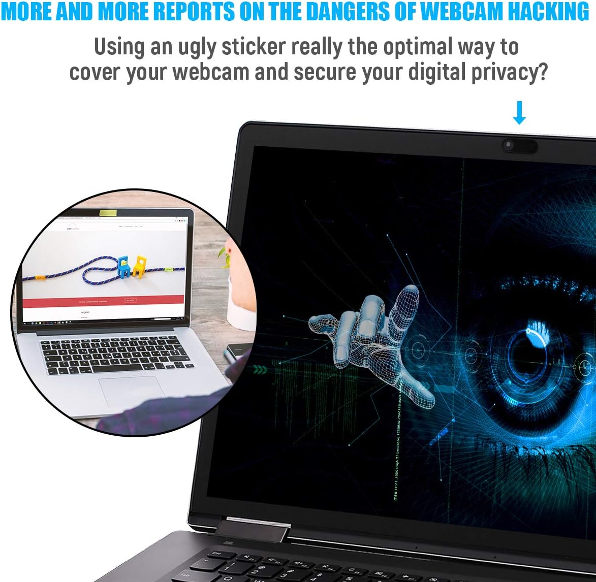 Webcam Cover Slide, Ultra Thin Phone Camera Cover, Camera Cover Blocker for Macbook, iMac, Laptop, Desktop, Pc - view 5