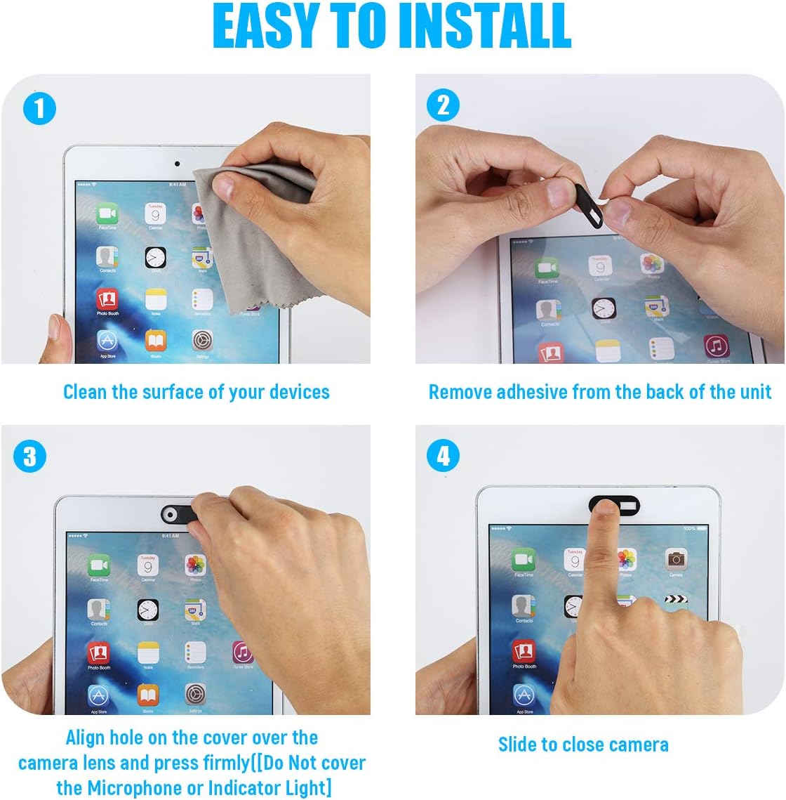 Webcam Cover Slide, Ultra Thin Phone Camera Cover, Camera Cover Blocker for Macbook, iMac, Laptop, Desktop, Pc - view 7