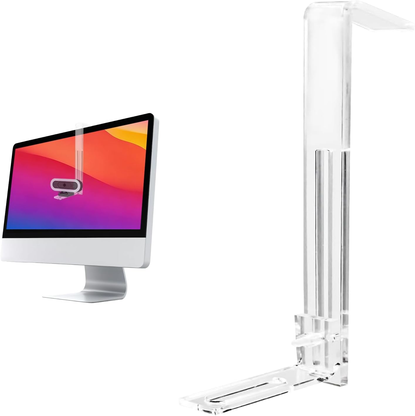 Webcam Mount for Monitor,1/4″ Screw Universal Clip-On Holder