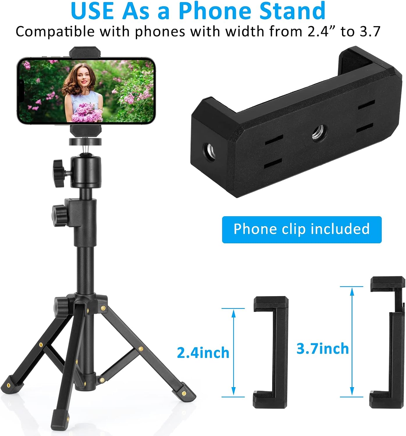 Webcam Tripod Stand, for Webcam C920 C922 C930e C920S C920 C615 C960 C920x, Extendable Stand for Desk, Lightwe - view 7